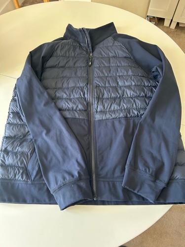 Dark blue quilted jacket - dark,