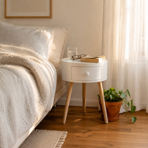 Modern round side table - side,