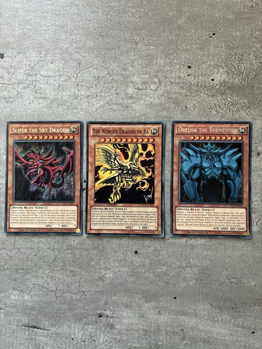 Egyptian god cards - set, yugioh