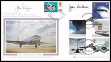 JOHN CUNNINGHAM & JOHN WILSON Signed 2002 GB Airliners De Havilland Comet FDC