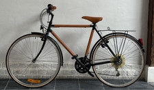 HERMÈS X PEUGEOT GOLD LEATHER & BLACK CARBON BICYCLE BIKE LIMITED EDITION 1990s