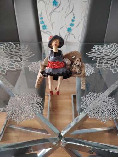 Lady with dogs ornament - lady,