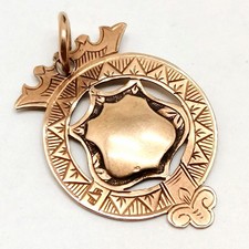 Fine Antique 9ct Gold Shield