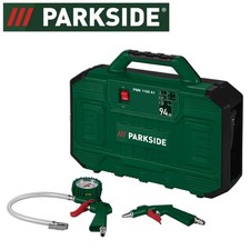 Parkside 1100W Portable Air Compressor 8 Bar Max Blowing Inflating