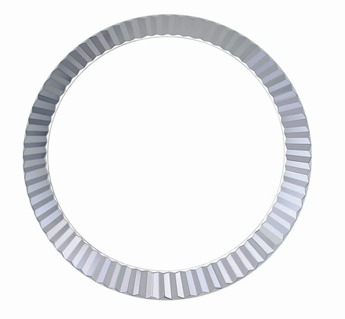 18k white gold fluted bezel - fluted,