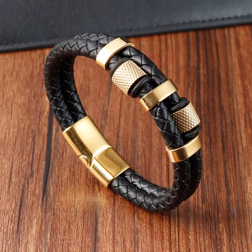 Leather rope bracelet - leather,
