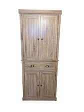 Rustic Kitchen Cupboard Tall Larder Unit Storage Pantry Shelf Door Cabinet Draw