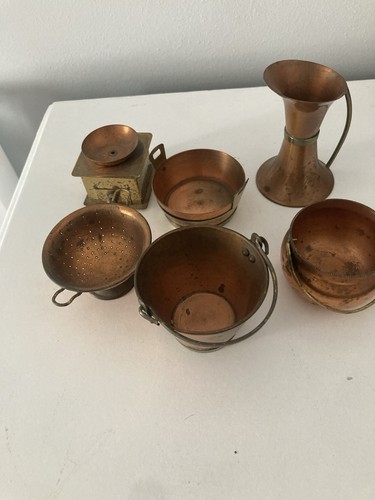 Vintage copper and brass dolls - vintage,
