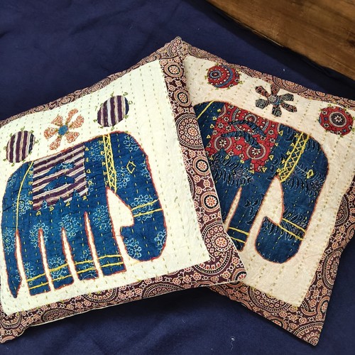 Pair block printed fabric - pair,