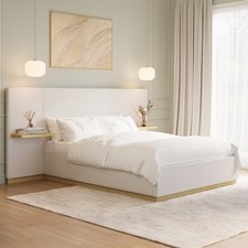 Cream Upholstered Double