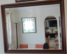 Mahogany Frame Lounge Mirror Large 117cm x 91cm