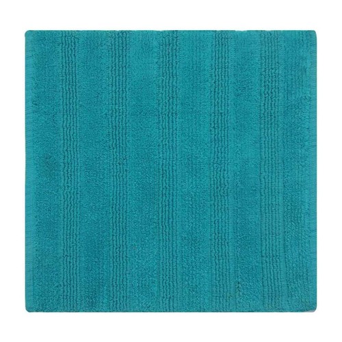 Handloomed teal striped cotton - teal,