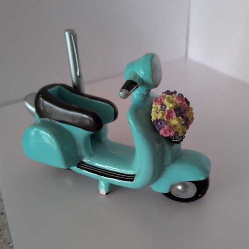 Vespa scooters ceramic teal - scooters,