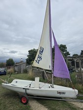 Topper Topaz Dinghy Uno Race 2 Mainsails, Jib, Cover, Launching Trailer