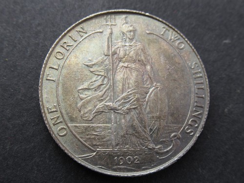 1902 silver edward vii florin - 1902,