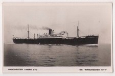 Manchester Liners, S.S. Manchester City RP Postcard, B596