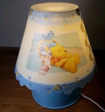 Disney Retro Winnie the Pooh Kids Bedroom Light Lamp Blue Preowned 
