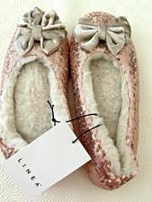 Ladies Sequin Slippers Size