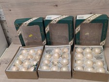 vintage Pearl Iridescent Glass Ball Ornaments set mr christmas