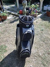 Hillbilly Golf Cart Bag 14 Divider Carry Strap 11 Pockets Umbrella Rain Cover