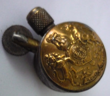 WW2  Military Royal Coat Of Arms Button Trench Art Lighter