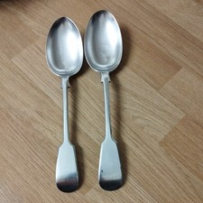 2 x Silver Plated Fiddle heavy