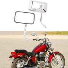 Pair Rectangle Motorcycle Rearview Mirrors 10MM For Suzuki Savage 650 LS650