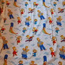 Vintage Rare The Simpsons Curtains 1990