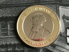 2020 JERSEY CHARLES DICKENS ~ 150TH ANNIVERSARY 2 TWO POUND COIN BU BUNC