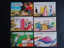 SIX VINTAGE POSTCARDS SAUCY