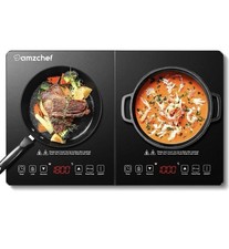 Amzchef double induction hob - double,