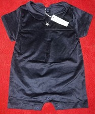 Baby Playsuit Navy Designer