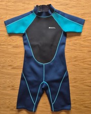 Mountain Warehouse Beach Shorty Wetsuit Blue & Green 2.5/ 2mm 13 Years