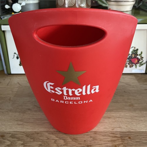 Red estrella damm beer ice - red,