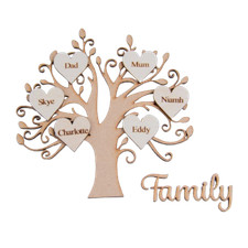 Personalised wooden family - personalised,