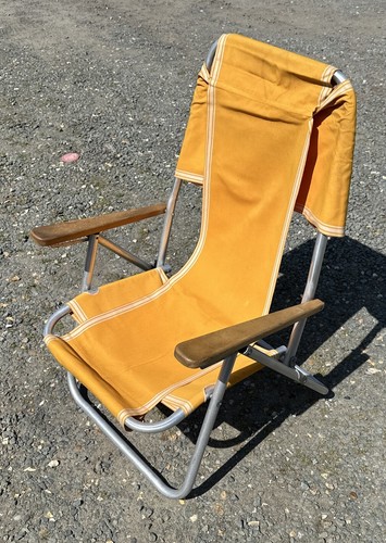 Vintage folding deck chair - folding,