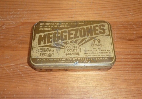 Vintage meggezones tin - vintage,
