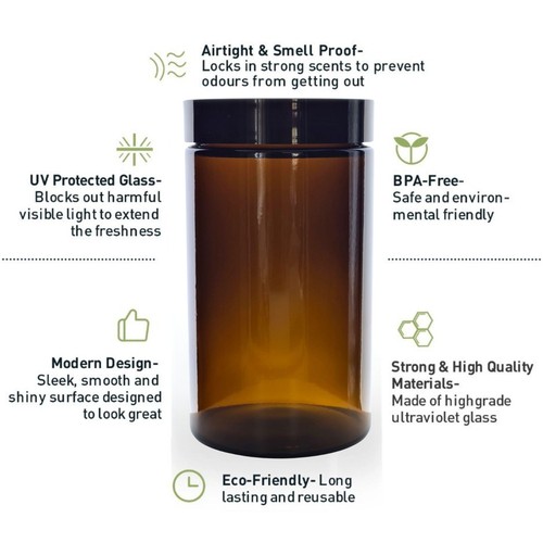 Large 500ml glass - glass, stash