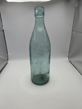 Vintage Aqua Glass Bottle M