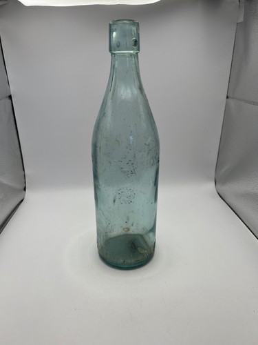 Vintage aqua glass bottle - vintage,