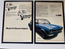 FRAMED Original Mk1 Ford Escort RS2000 Mexico 1300 GT Magazine Advert Poster