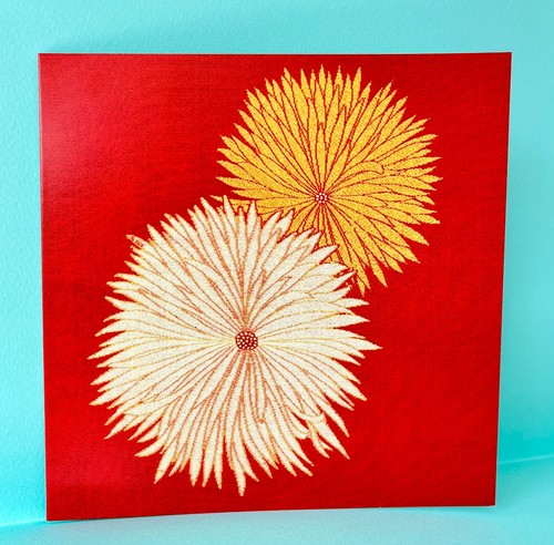 Japanese floral art card for - card,