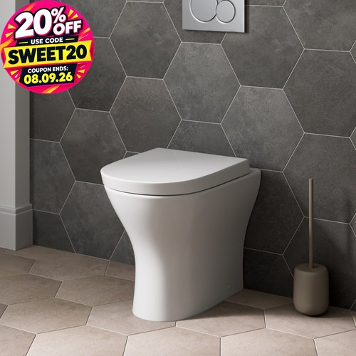 Back wall toilet - wall, modern