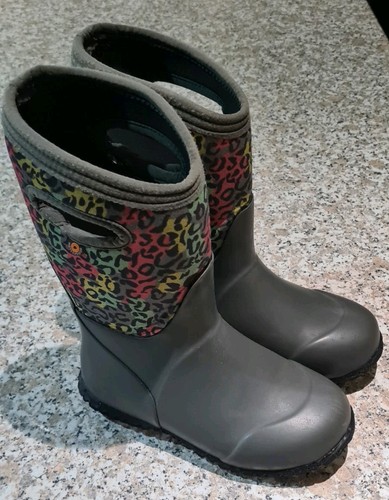 Bogs york leopard solid kids - k,