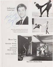 Bruce lee signed programme - bruce,