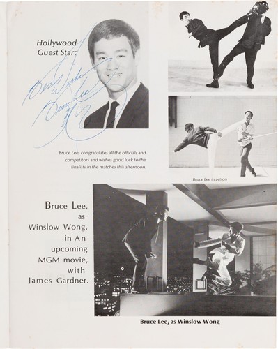 Bruce lee signed - signed, programme