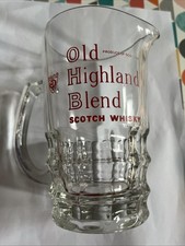 Vintage Old Highland Blend Scotch Whisky Glass Jug