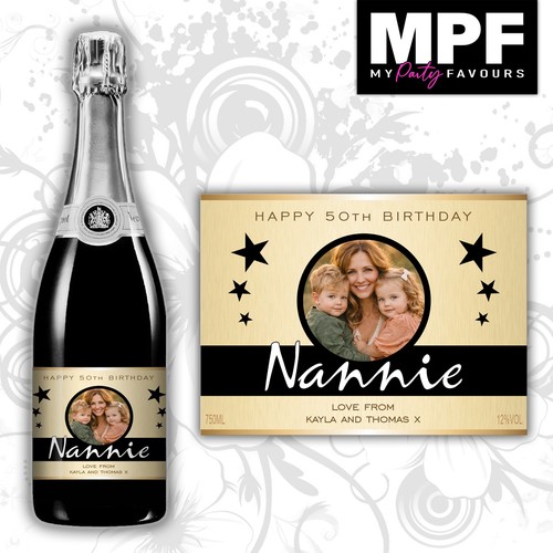 Personalised photo champagne - personalised,