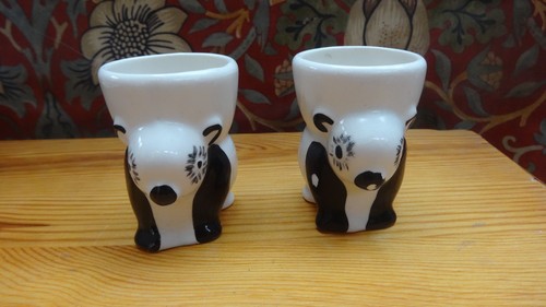 Pair vintage retro panda - pair,