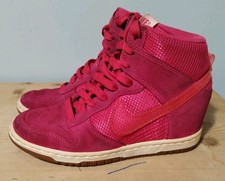 Nike Dunk Sky Hi Textile / Suede Platform Trainers UK 3.5 | 579763-600 Pink